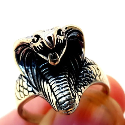 Anillo cobra serpiente plata de ley joya para mujer anillo