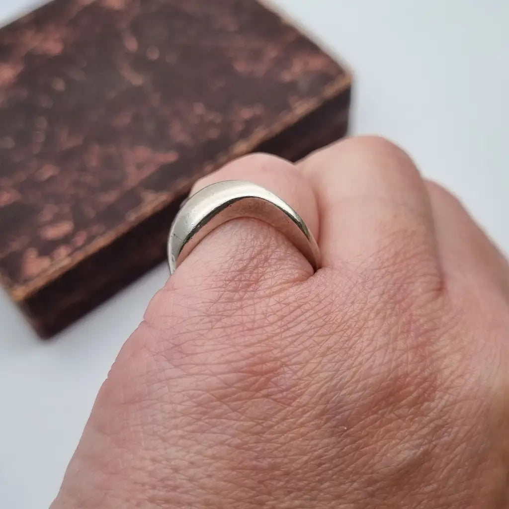 Anillo de diseño en plata ley anillo vintage joyería ondulada