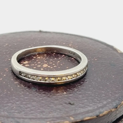 Anillo de eternidad vintage anillo art déco blanco