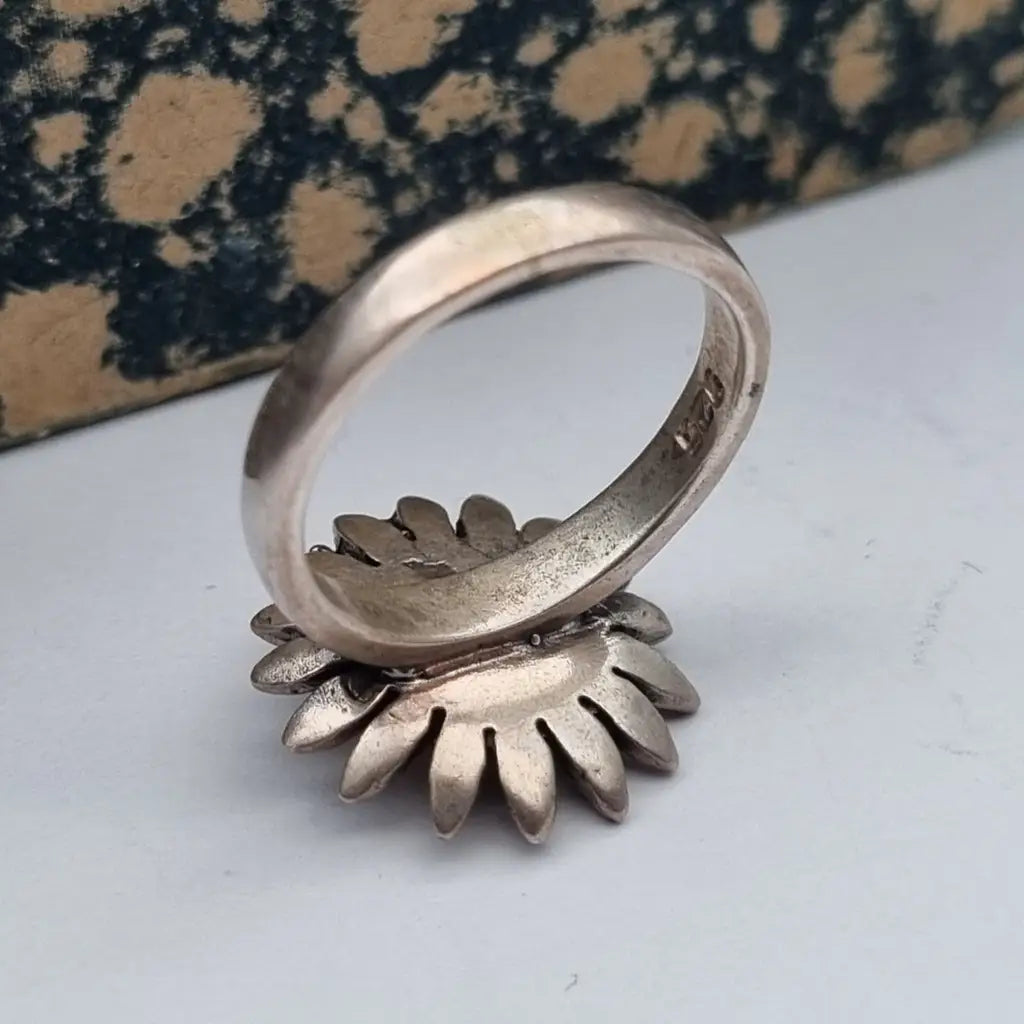 Anillo de mariposa anillo flor girasol plata ley regalos para mujeres