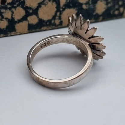 Anillo de mariposa anillo flor girasol plata ley regalos para mujeres
