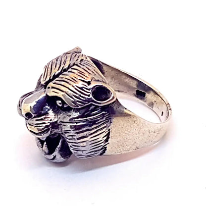 Anillo pantera plata joyería animal anillo felino para mujer anillos gruesos