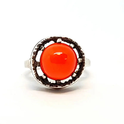 Anillo de plata boho para mujer anillo piedra roja regalos mamá