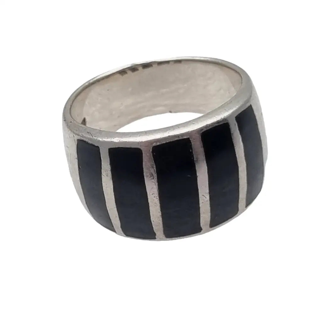 Anillo de plata y ónix para mujer joyería vintage con piedra negra regalos boho