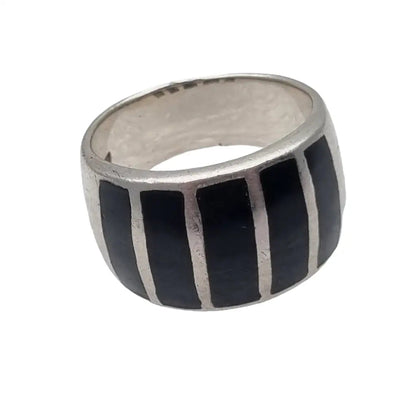 Anillo de plata y ónix para mujer joyería vintage con piedra negra regalos boho