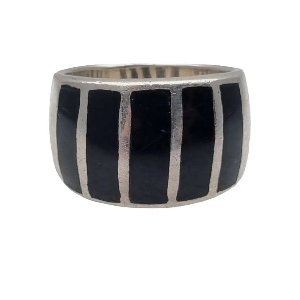 Anillo de plata y ónix para mujer joyería vintage con piedra negra regalos boho