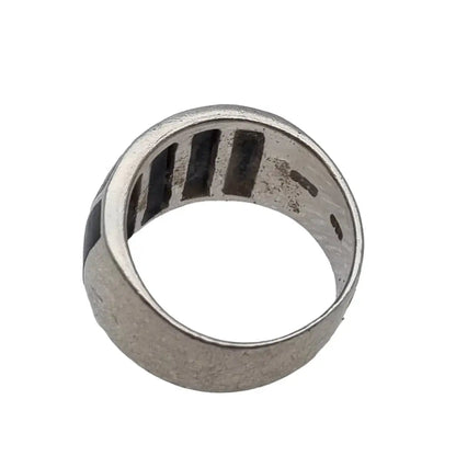 Anillo de plata y ónix para mujer joyería vintage con piedra negra regalos boho