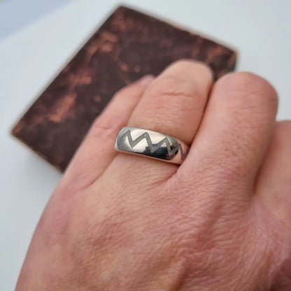 Anillo de plata vintage joyería esmalte anillo boho para mujer