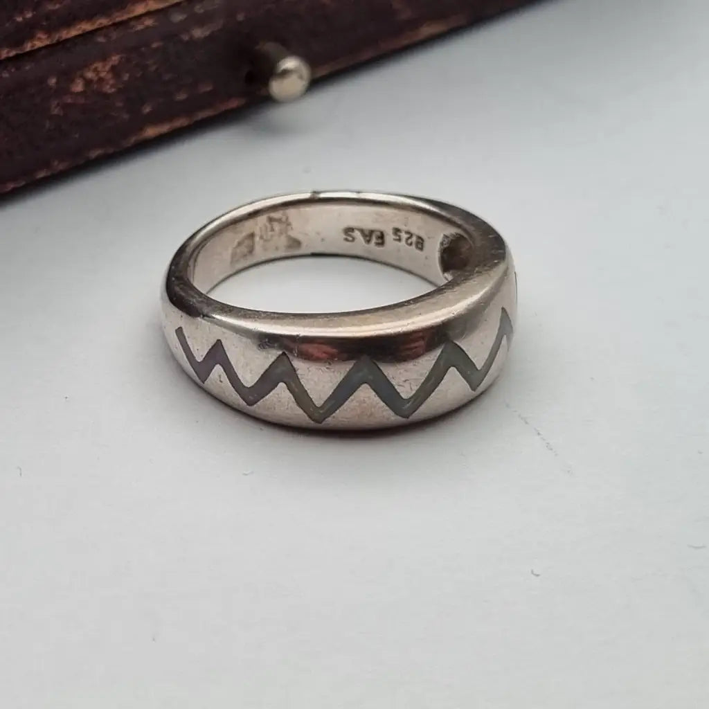 Anillo de plata vintage joyería esmalte anillo boho para mujer