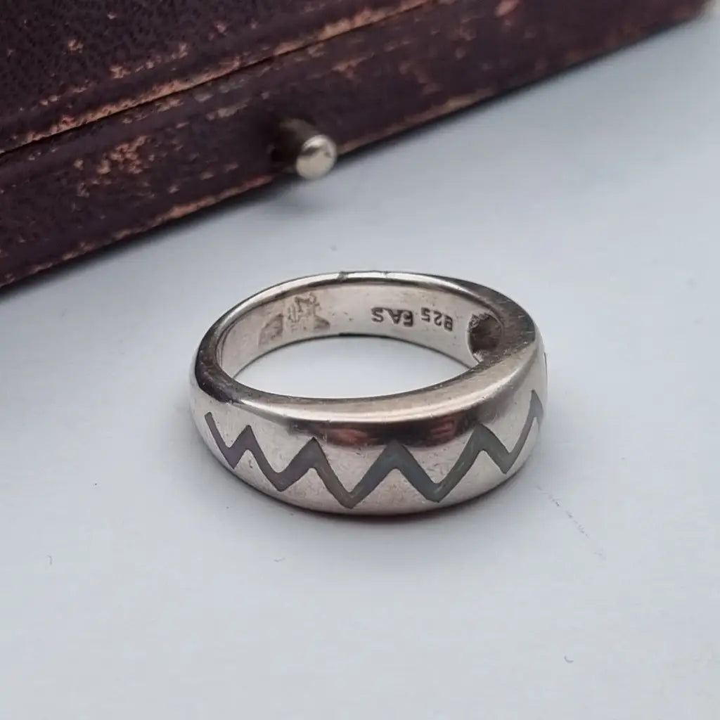 Anillo de plata vintage joyería esmalte anillo boho para mujer