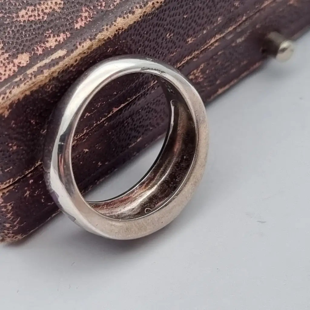 Anillo de plata vintage joyería esmalte anillo boho para mujer