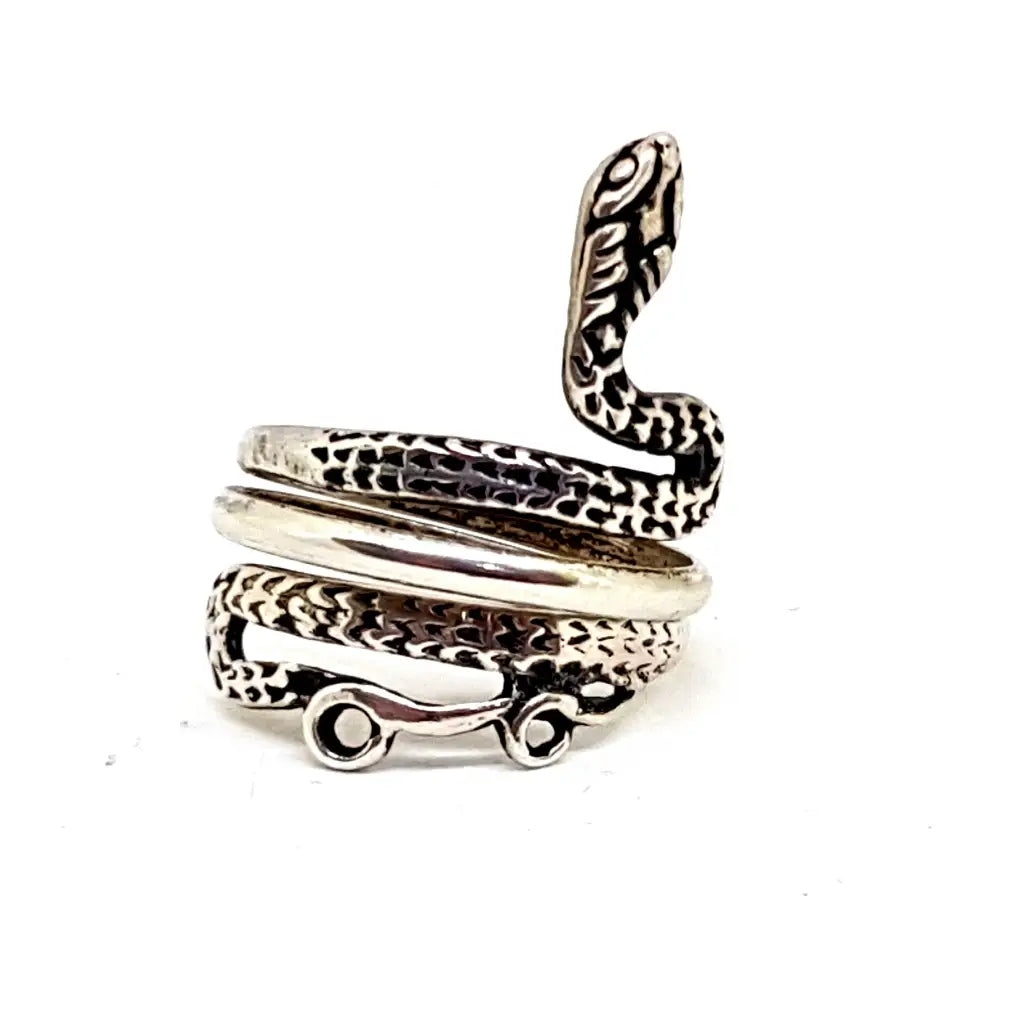 Anillo de serpiente plata ley boho joyería para mujer anillo