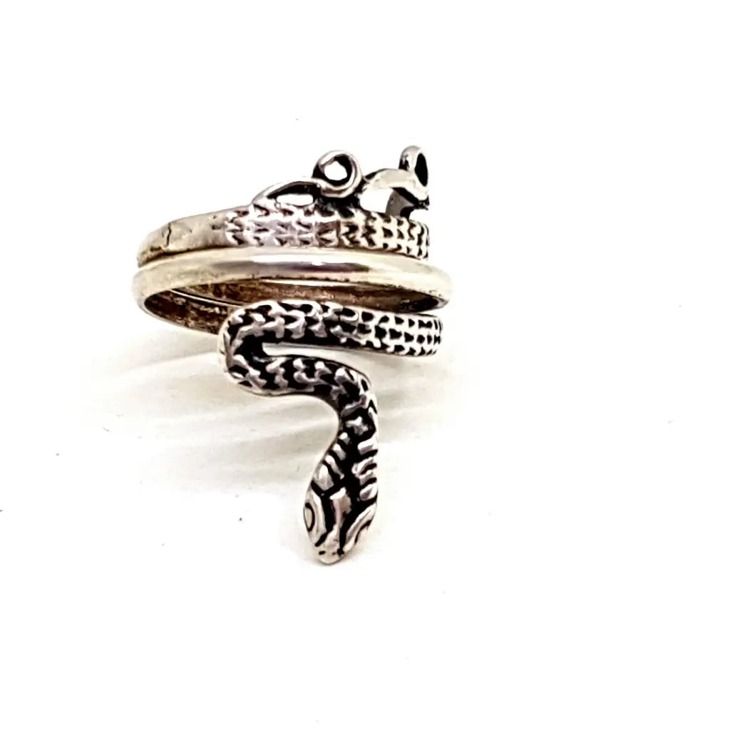 Anillo de serpiente plata ley boho joyería para mujer anillo