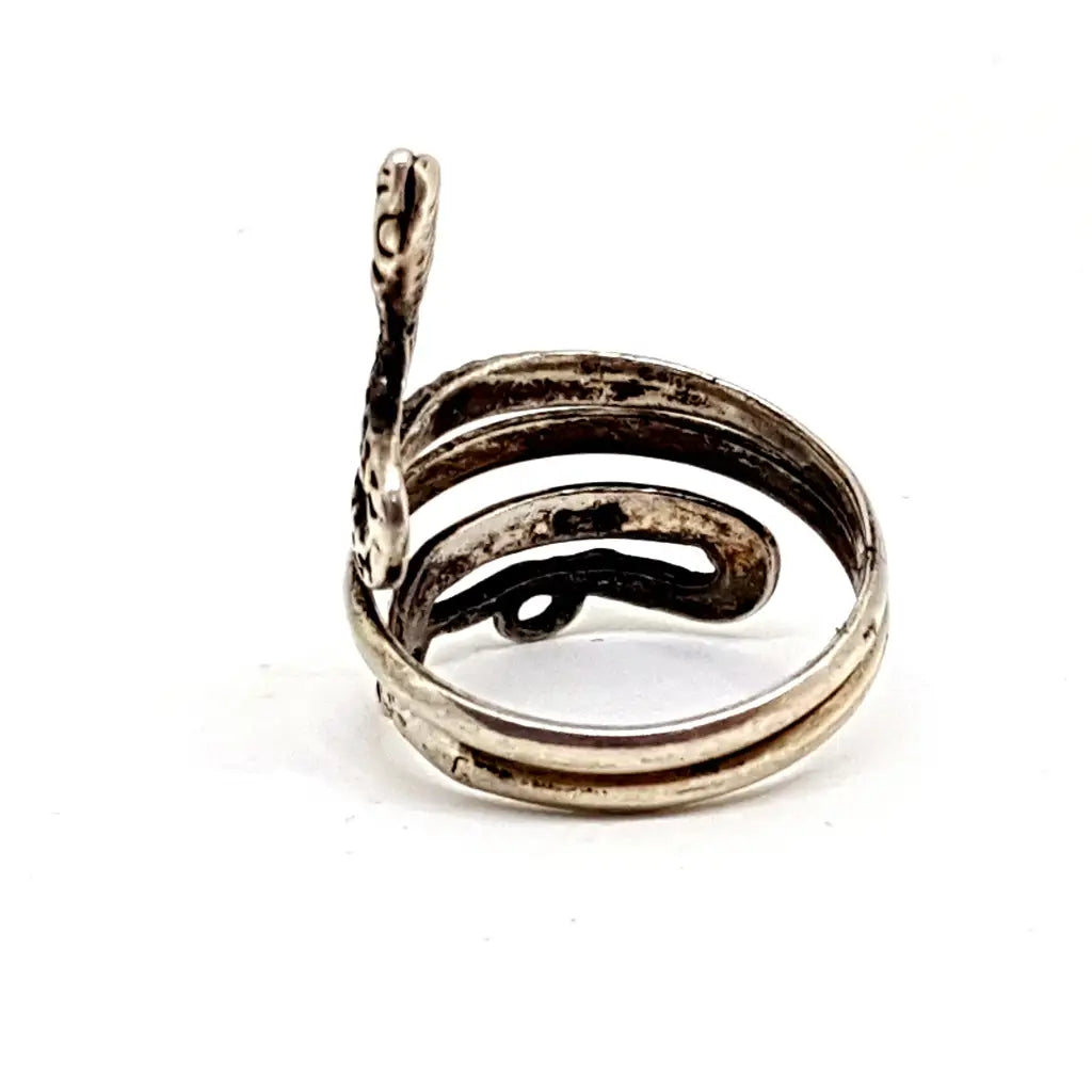 Anillo de serpiente plata ley boho joyería para mujer anillo