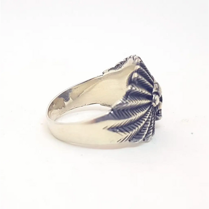 Anillo indio de plata anillo calavera ley para hombre