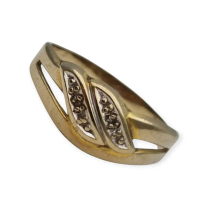 Anillo de oro mujer 8k joyería vintage regalos para ella 333 Circa 1950.