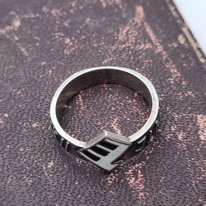 Anillo vintage de plata soviética 875 para mujer anillo aro jlmk trabajado