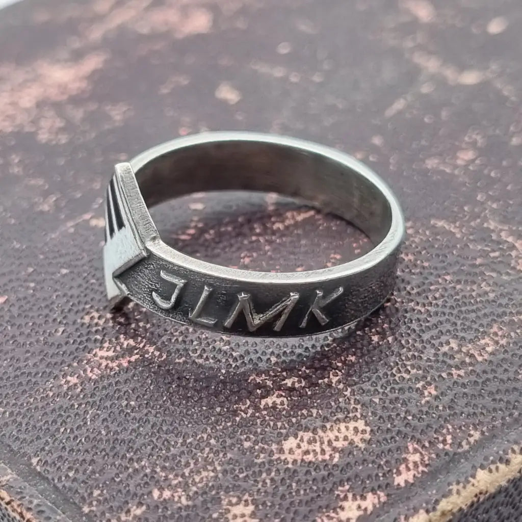 Anillo vintage de plata soviética 875 para mujer anillo aro jlmk trabajado