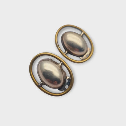 Aretes de plata mexicana 925 aretes clip ovalado TB-154 combinados