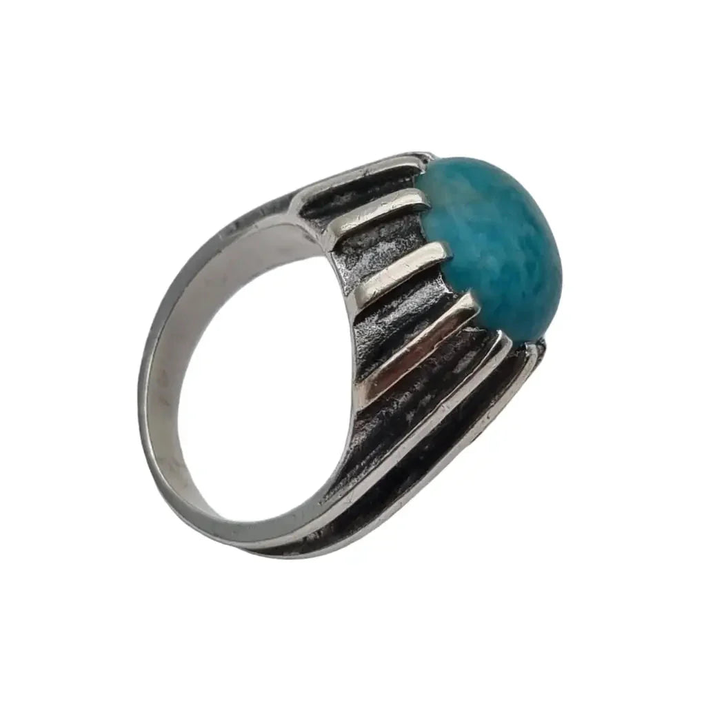 Anillo vintage azul anillos boho para mujer de plata ley joyería