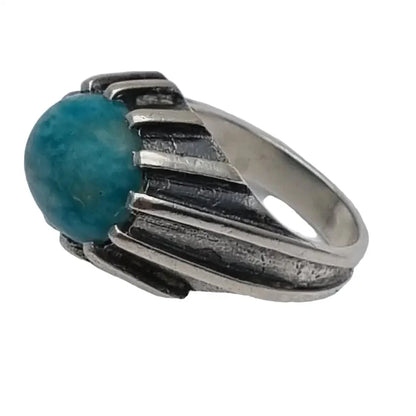 Anillo vintage azul anillos boho para mujer de plata ley joyería