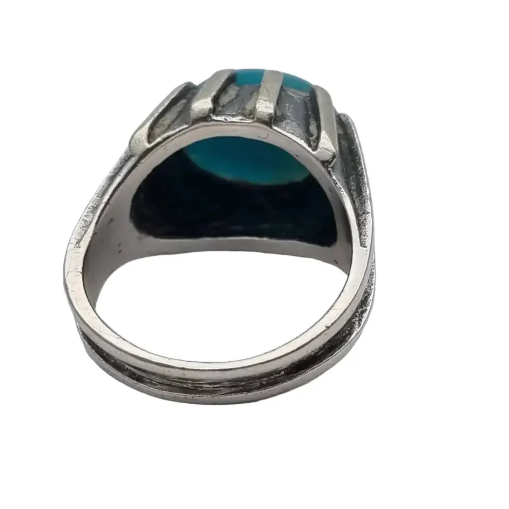 Anillo vintage azul anillos boho para mujer de plata ley joyería