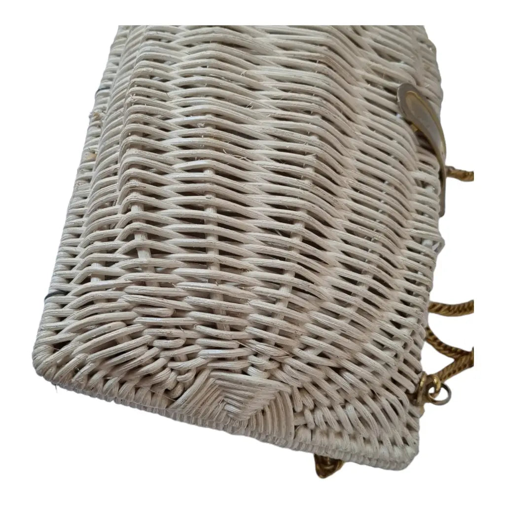 Bolso de paja bandolera bolso hombro vintage