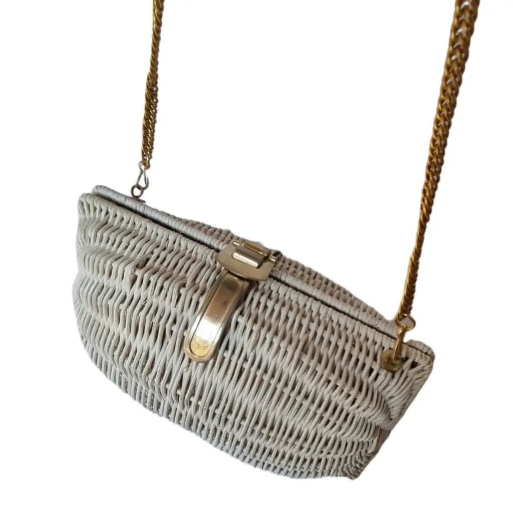 Bolso de paja bandolera bolso hombro vintage