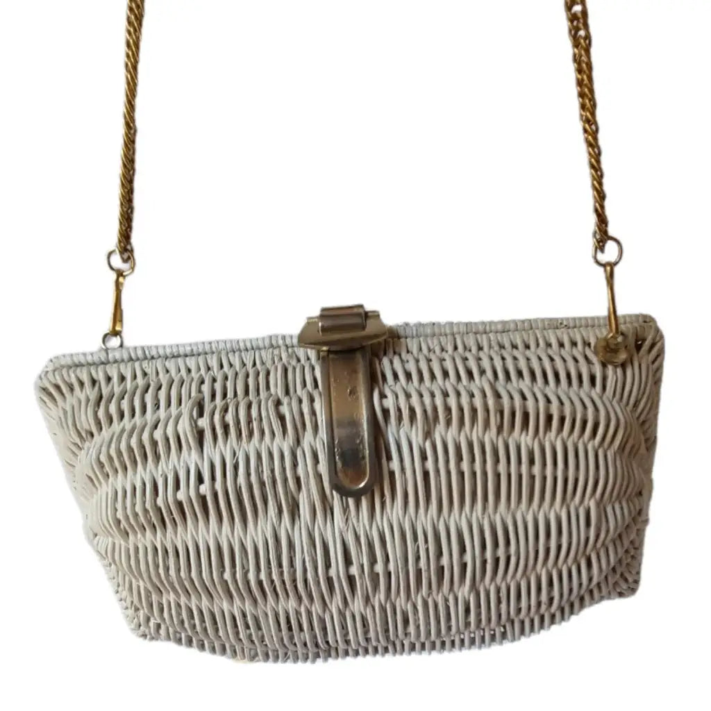 Bolso de paja bandolera bolso hombro vintage