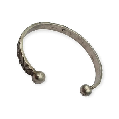 Brazalete africano tuareg vintage en plata grabada pulsera tribal étnica