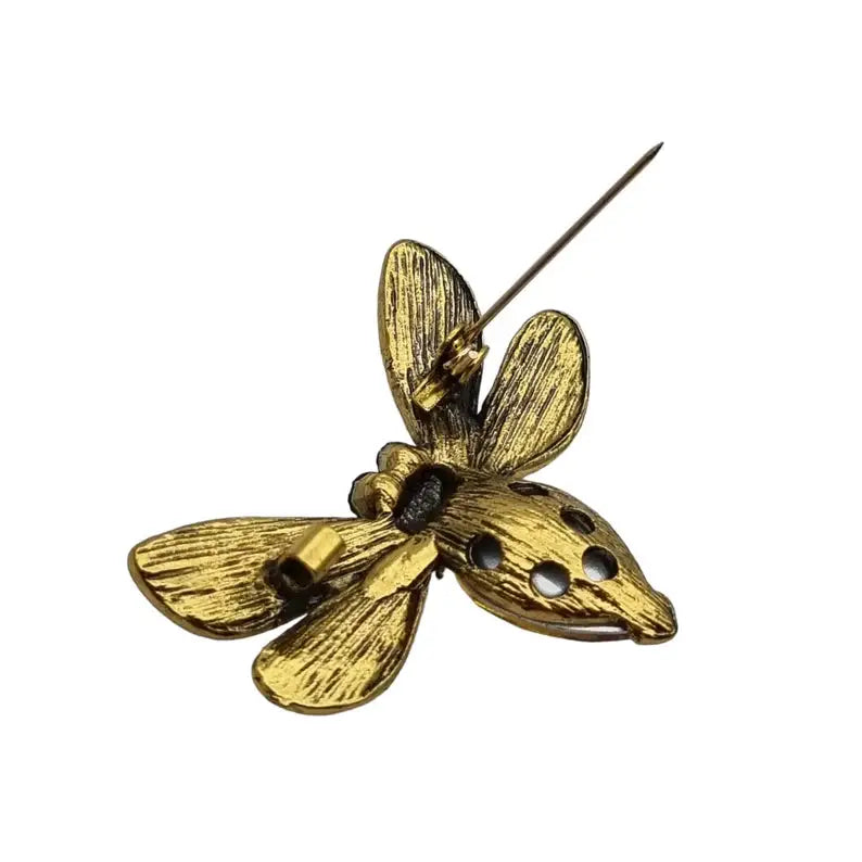 Broche de abeja bisutería alfiler amarillo y verde Circa 2000 Joyería antigua