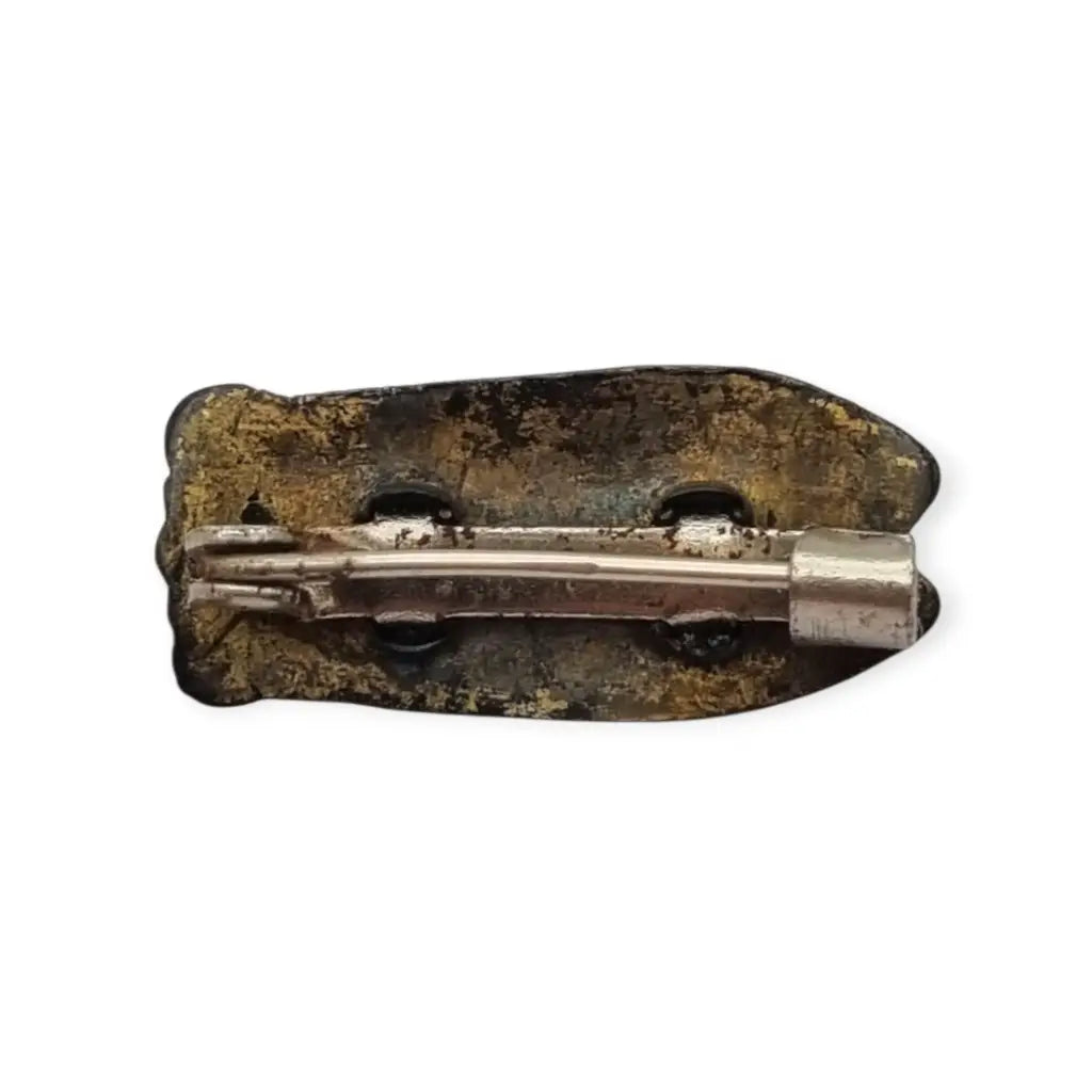 Broche antiguo cigarra francesa dorada Provenza circa 1940 Art Deco pequeño