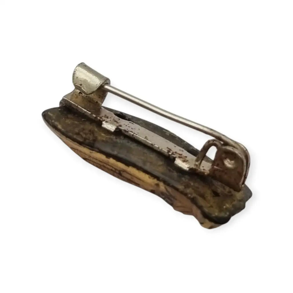 Broche antiguo cigarra francesa dorada Provenza circa 1940 Art Deco pequeño