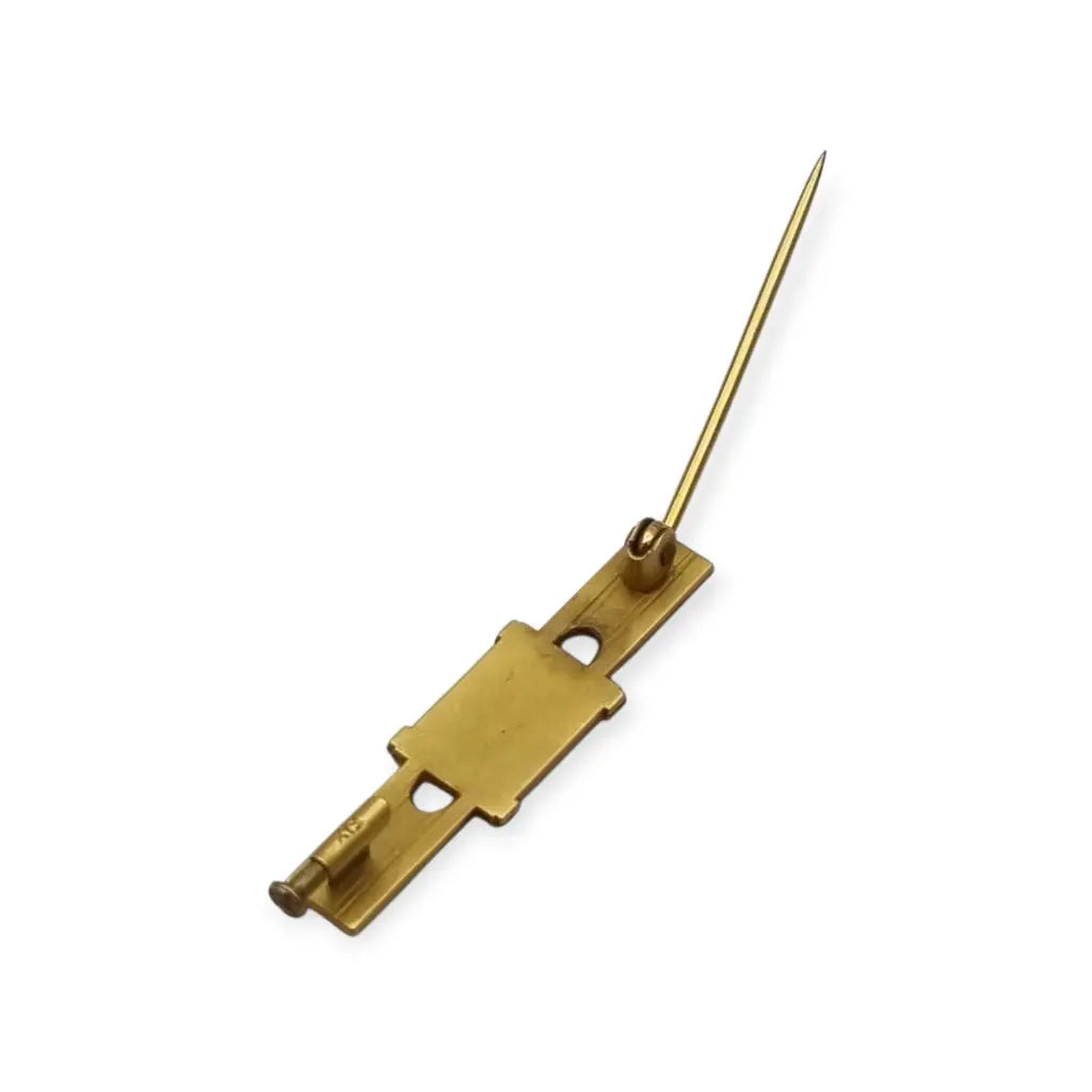 Broche antiguo FIX Art Déco francés con querubín pin de ángel oro