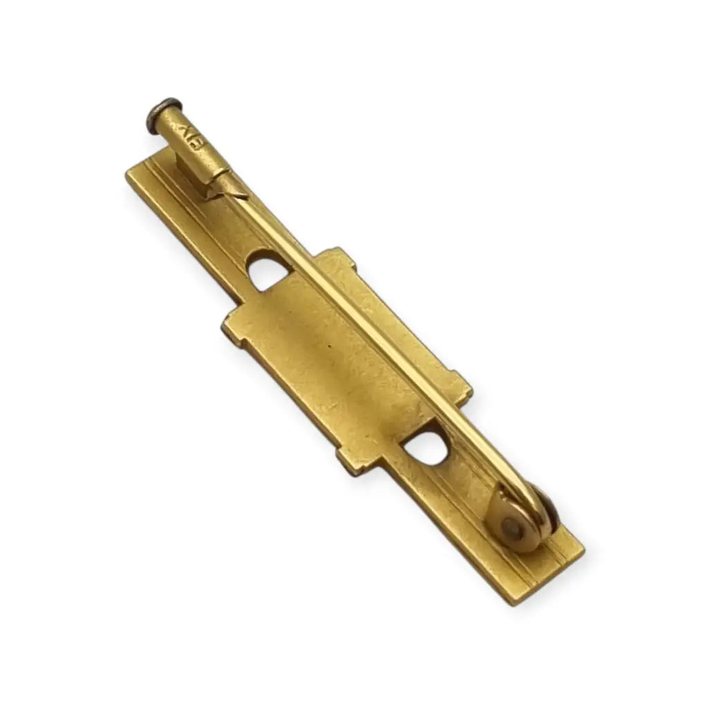 Broche antiguo FIX Art Déco francés con querubín pin de ángel oro