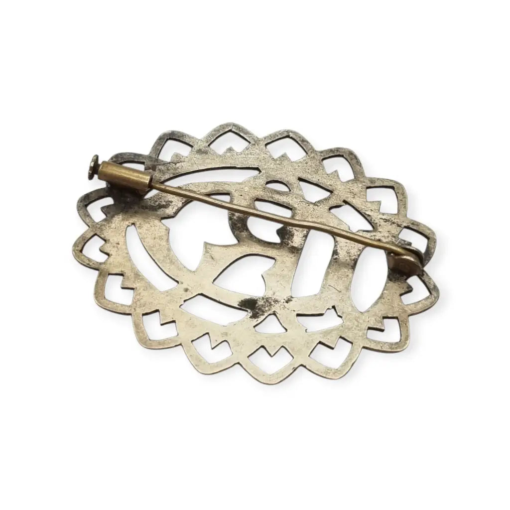 Broche antiguo iniciales “DR” o ’RD’ calado en plata Circa 1940. - LaBizarreSusu