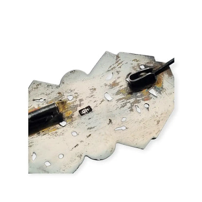 Broche chino antiguo de plata y jade verde firmado con dragones flores