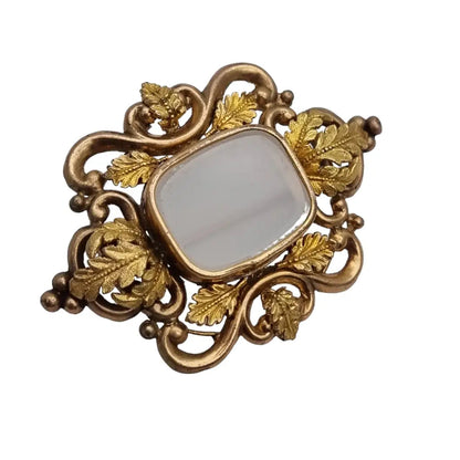 Broche de oro antiguo art nouveau estilo años 20 joyas modernistas con piedra