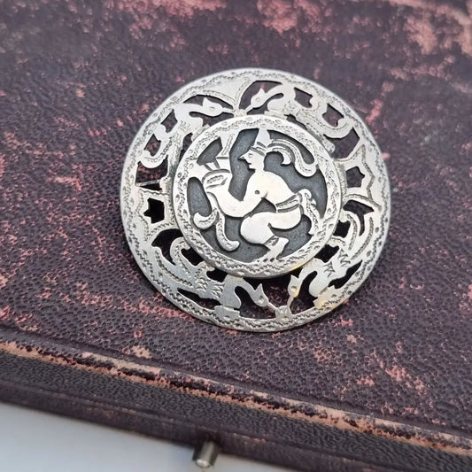 Broche de Guatemala Quetzal Guerreros Plata Colgante