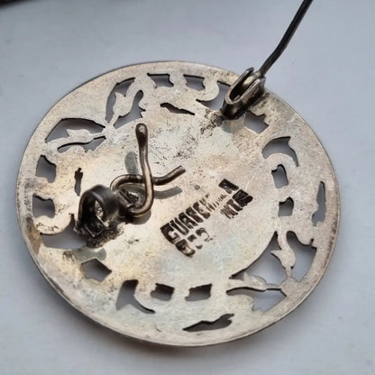 Broche de Guatemala Quetzal Guerreros Plata Colgante