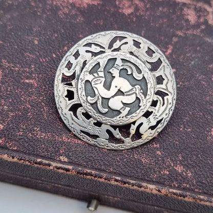 Broche de Guatemala Quetzal Guerreros Plata Colgante