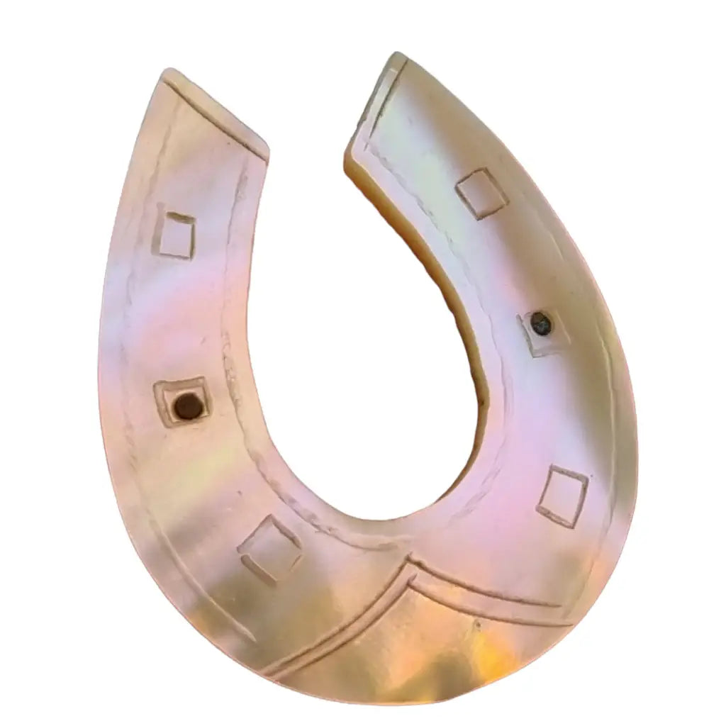 Broche de herradura nácar vintage pin la suerte joyas antiguas y vintage.