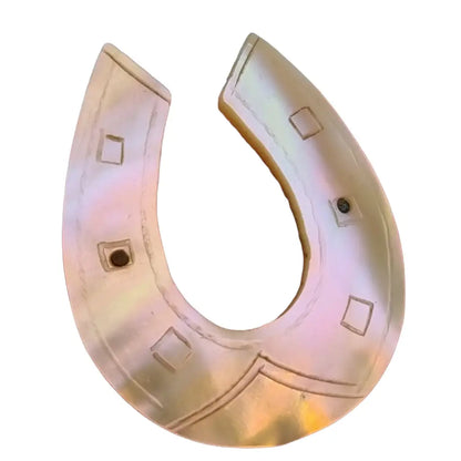 Broche de herradura nácar vintage pin la suerte joyas antiguas y vintage.