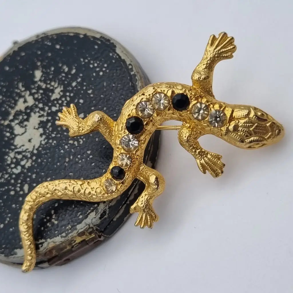 Broche de lagarto vintage broche diseño original. Años 80.