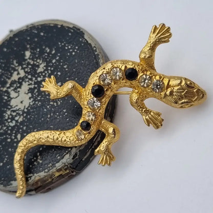 Broche de lagarto vintage broche diseño original. Años 80.