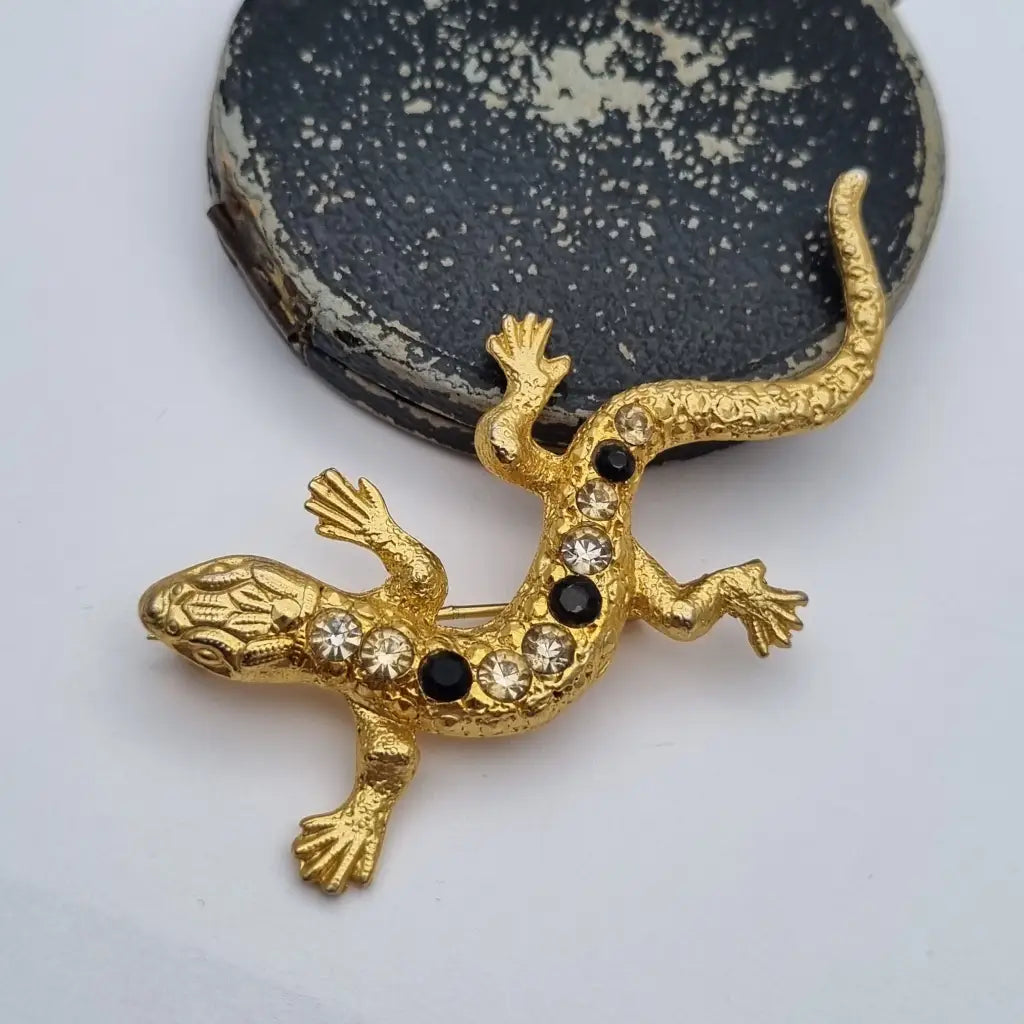 Broche de lagarto vintage broche diseño original. Años 80.