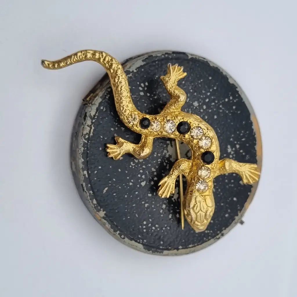 Broche de lagarto vintage broche diseño original. Años 80.