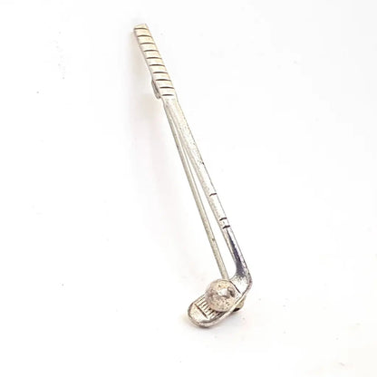 Broche palo de golf plata circa 1980 joyería antigua y vintage.