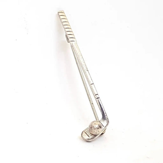 Broche Palo de golf plata Circa 1980 Joyería antigua y vintage.