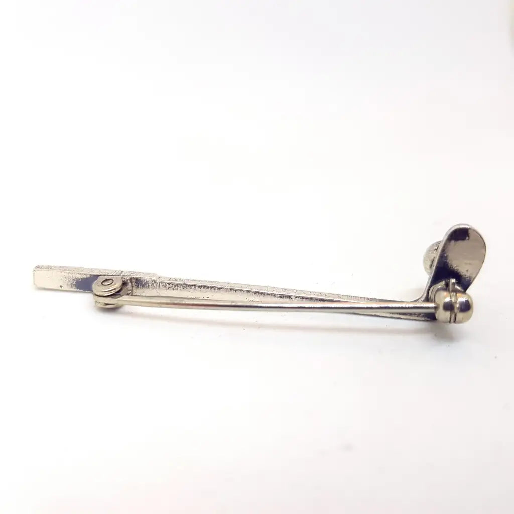 Broche palo de golf plata circa 1980 joyería antigua y vintage.